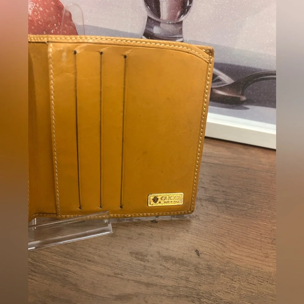 Gucci Vintage Tan and Brown Wallet with dust bag - Picture 3 of 15
